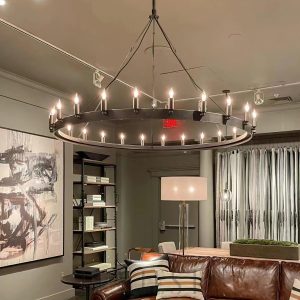 Lampa sufitowa Camino Vintage Kandelabr okrągła 68 cm