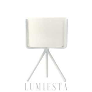 Eleganckie potrójne stojaki na doniczki — biało-złote