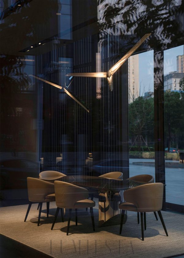 Lampa wisząca Fragment 10 chrom przezroczysta 37,5 cm