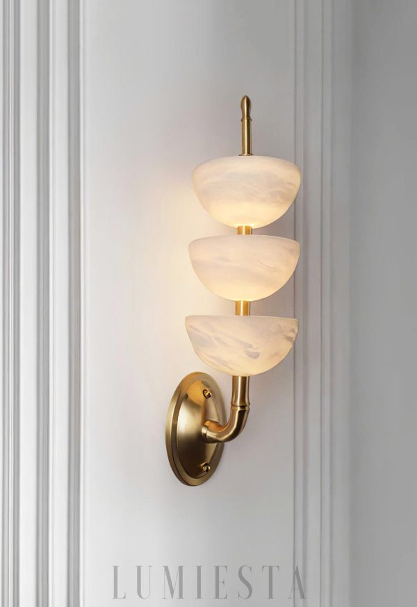 Luksusowa kinkiet ścienny z alabastru w stylu nowoczesnym